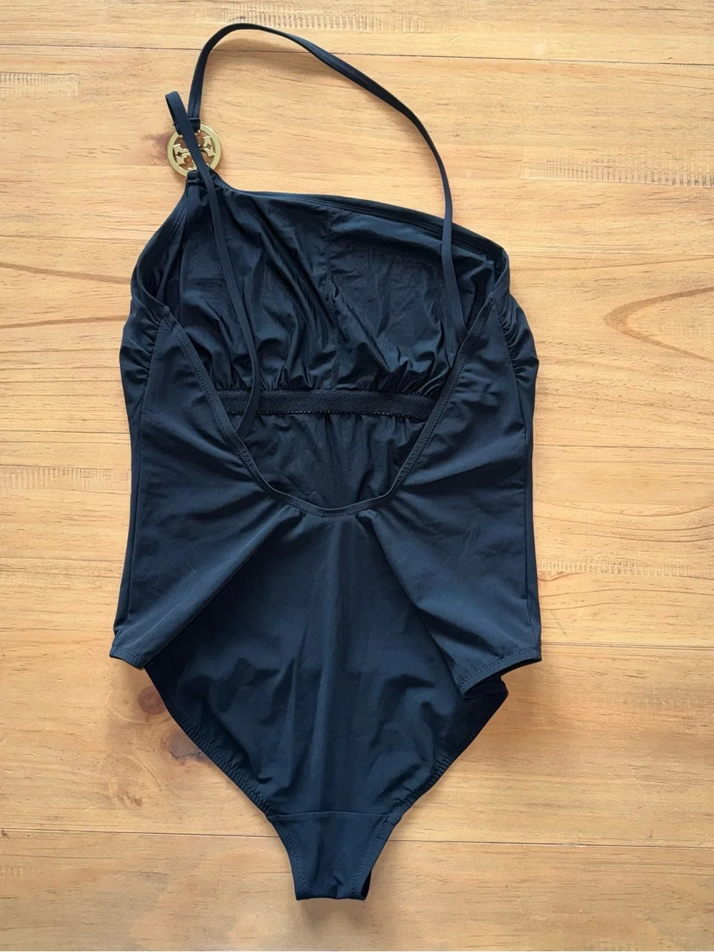 Tory Burch One-Shoulder Black One Piece Swimsuit Woman’s Size M
